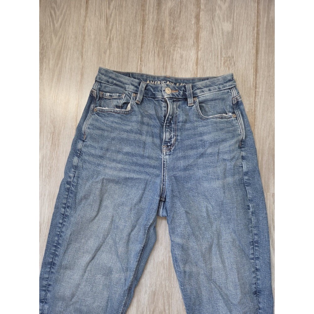 American Eagle Curvy Mom Jeans Womens 4 Regular Medium Wash Stretch High Rise - Picture 2 of 11
